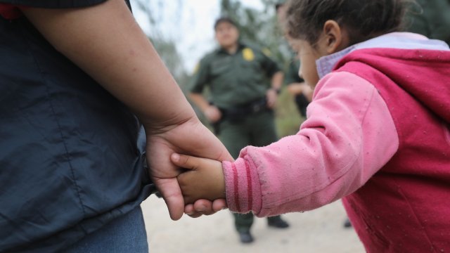 U.S. Border Patrol agents take Central American immigrants into custody on January 4, 2017 near McAllen, Texas.