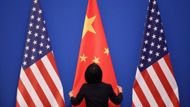 China, U.S. Flags