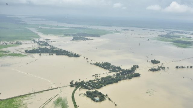 Flooding in Myanmar after dam collapse