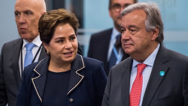 Patricia Espinosa and U.N. Secretary General Antonio Guterres