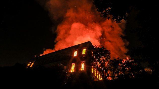 National Museum of Brazil on fire