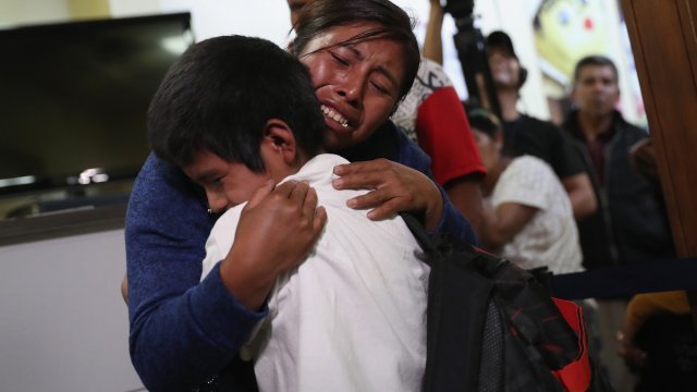 A mother reunited with her son in Guatemala