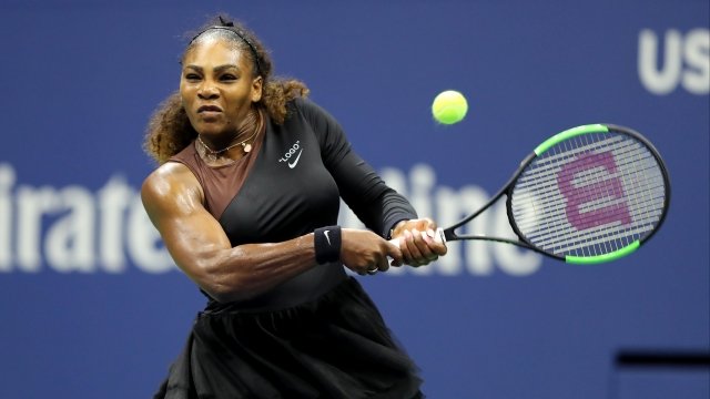 Serena Williams plays at the 2018 US Open
