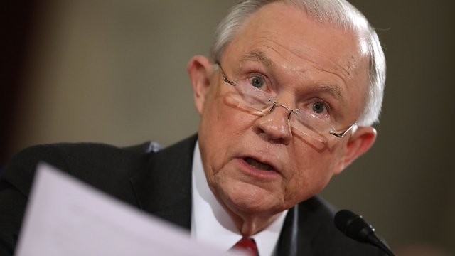 Attorney General Jeff Sessions testifies before the Senate Judiciary Committee during his confirmation hearing
