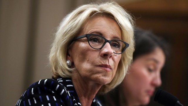 Education Secretary Betsy DeVos testifies before the House Appropriations Committee in 2017