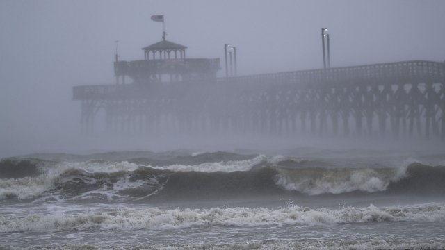 South Carolina coast amid storm