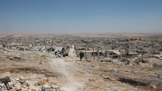 Town in Syria destroyed by fighting