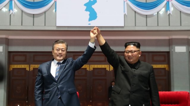 South Korean President Moon Jae-in and North Korean leader Kim Jong-un