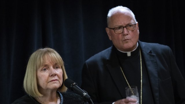 Barbara Jones and Cardinal Timothy Dolan