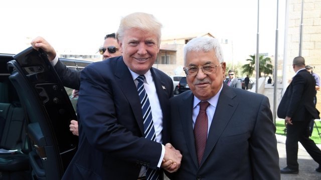 Donald Trump and Mahmoud Abbas