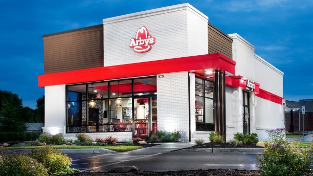 Exterior of an Arby's fast food restaurant