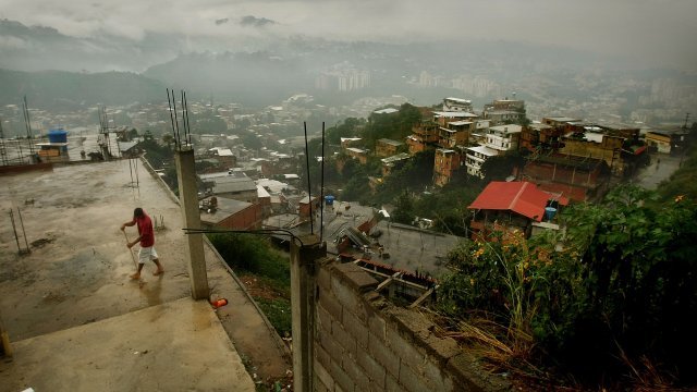 A poor Venezuelan neighborhood
