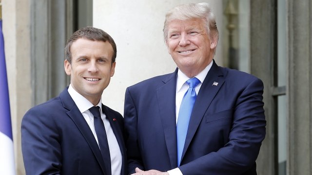 French President Emmanuel Macron and U.S. President Donald Trump