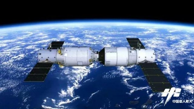 China's Tiangong-2 space lab orbits above Earth