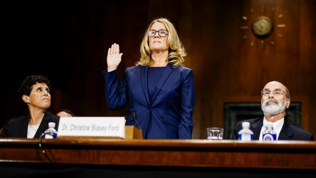 Christine Blasey Ford testifies before the Senate Judiciary Committee