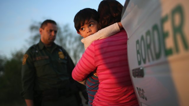 Salvadorian migrants at U.S.- Mexico border