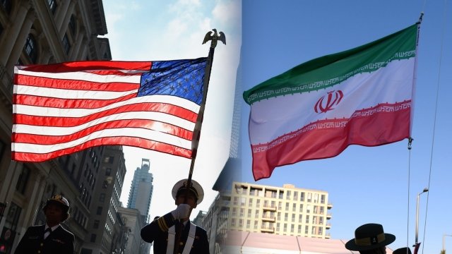U.S. and Iranian flags