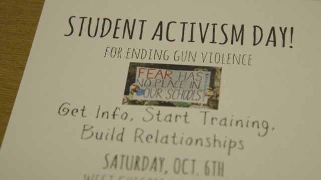 Flyer for student activism rally