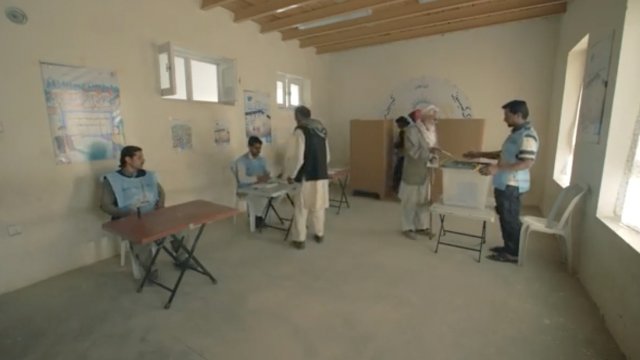 Afghanistan polling place.