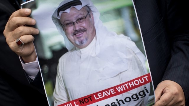 A poster of Jamal Khashoggi