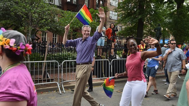 Mayor Bill de Blasio at New York City Pride March