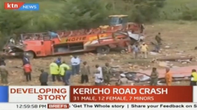 At least 55 died in a Kenya bus crash