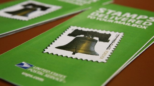 A brochure with information on the Forever stamp.