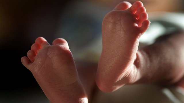 Picture of an infant's feet taken in 2007 in the U.K.