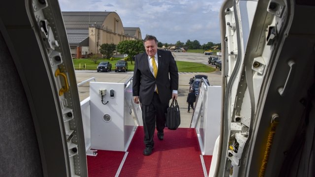 Secretary of State Mike Pompeo departs for Riyadh