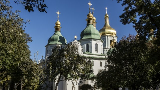 Exterior view of St. Sophia Cathedral in Kiev, Ukraine