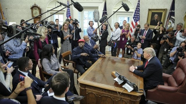 Kanye West in the Oval Office