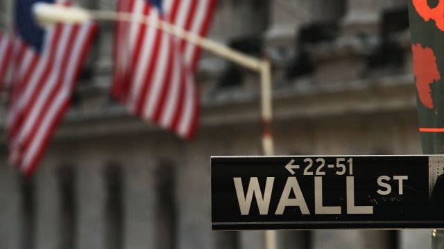 Wall St. street sign near the New York Stock Exchange in New York City in 2014