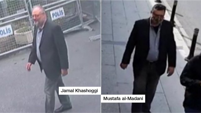 Jamal Khashoggi and alleged body double Moustafa al-Madani