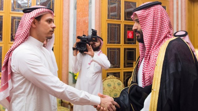Salah Khashoggi meets Mohammed bin Salman