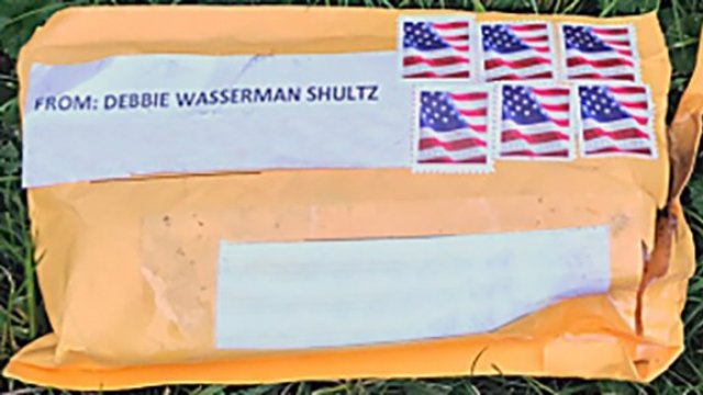 A suspicious package, photo by FBI