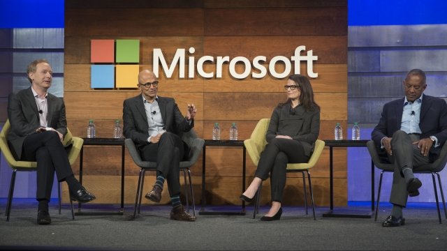 Four Microsoft execs on stage