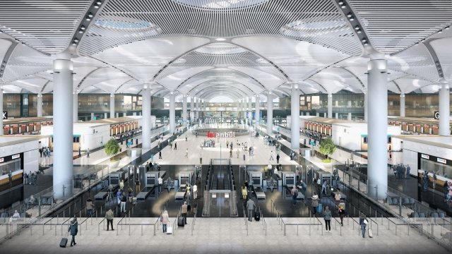 Istanbul New Airport terminal illustration