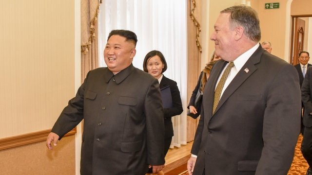 Mike Pompeo and Kim Jong Un