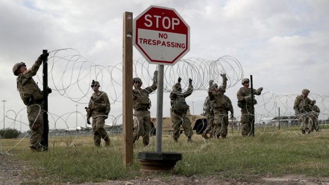 U.S. troops at the southern border