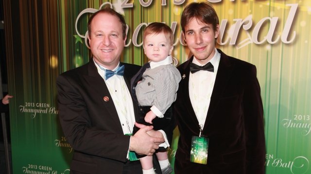 Jared Polis, his son, and his parter Marlon.