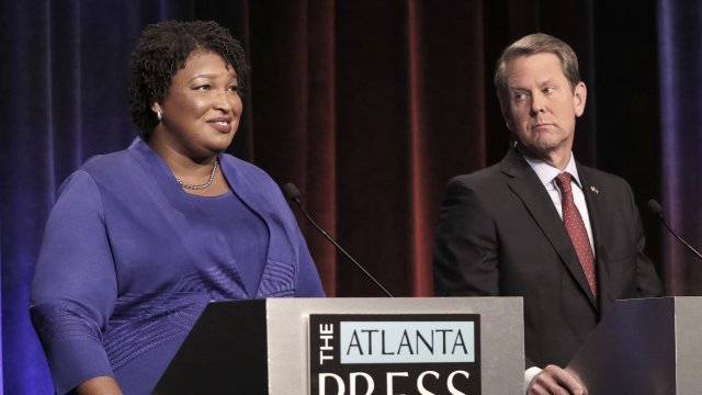 Georgia gubernatorial candidates Stacey Abrams and Brian Kemp.