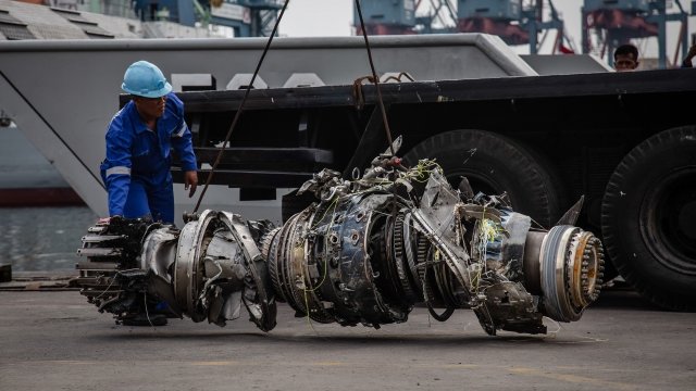 Debris from Lion Air flight 610 in Indonesia