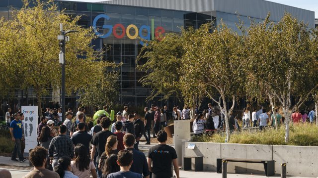 Google employees leave work in protest