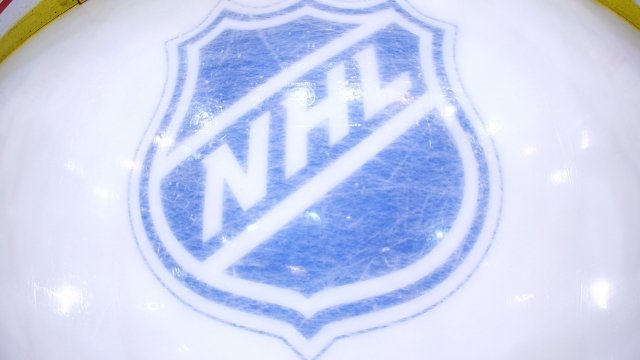 NHL logo on ice