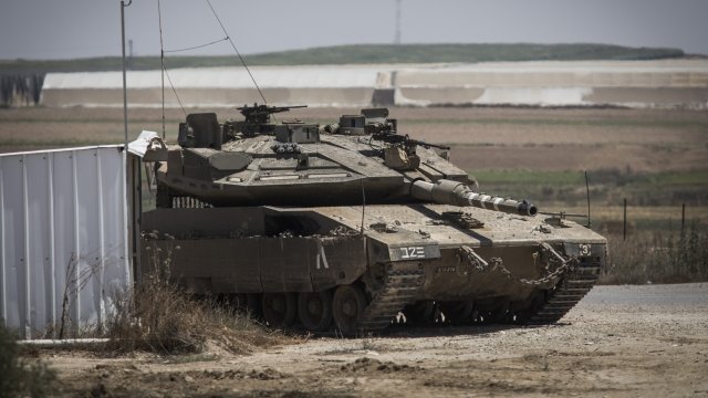 Israeli military near the Gaza border.