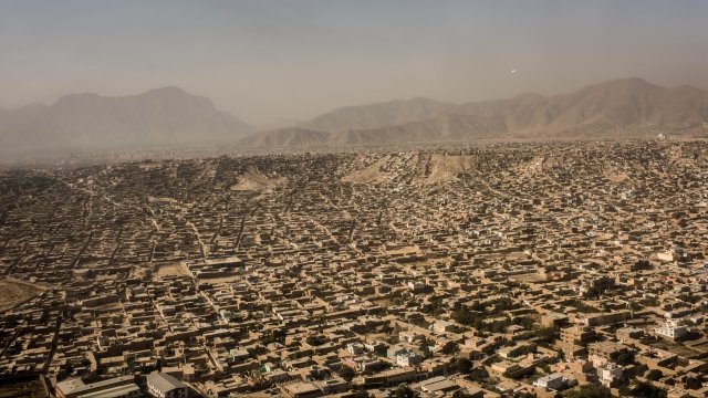 Aerial view of Kabul, Afghanistan