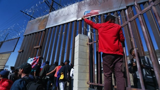 Migrants on the U.S.-Mexico border
