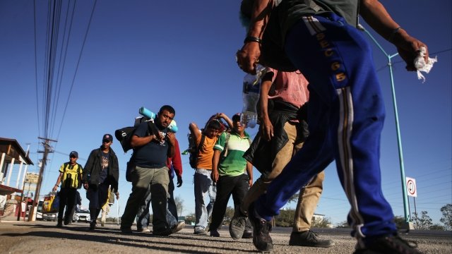 Central American migrants in Tijuana, Mexico