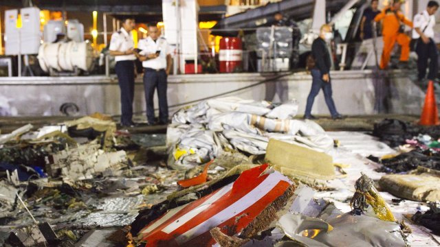 Wreckage from Indonesian plane crash
