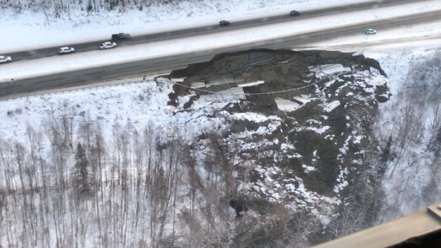 Significant road damage in Anchorage after earthquake